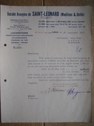 Lettre 1939 ANS - SOCIETE ANONYME DE SAINT-LEONARD - Locomotives, Constructions Mécaniques, Chaudronnerie, Fonderie - Unclassified