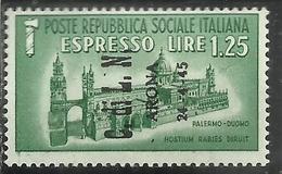 ITALY ITALIA 1945 CLN ARONA MONUMENTS DESTROYED OVERPRINTED ESPRESSO PARCEL POST LIRE 1,25 MLH - National Liberation Committee (CLN)