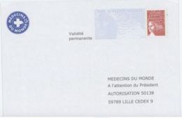 France PAP Réponse  Luquet 0406273 Medecins Du Monde - Listos Para Enviar: Respuesta /Luquet