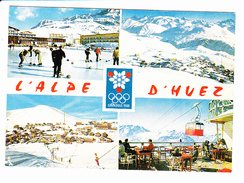 ALPE D'HUEZ (38) Jeux Olympiques Grenoble 1968, Patinoire, Téléphérique Des Grandes Rousses, Téléski, Ed. André 1965 - Olympic Games