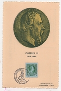 MONACO JOURN2E DUTIMBRE  CHARLES III  6 MARS 1948 - Cartes-Maximum (CM)