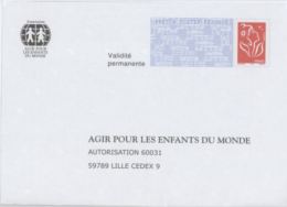 France PAP Réponse Lamouche 06P143 AGIR POUR LES ENFANTS DU MONDE - Prêts-à-poster:Answer/Lamouche