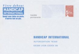 France PAP Réponse Luquet RF 0207677 HANDICAP INTERNATIONAL - Listos Para Enviar: Respuesta /Luquet