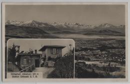 Wirtschaft Albishorn (915 M) Station Sihlwald S.T.B. - Animee - Photoglob No. 07175 - Wald