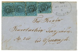 TURKEY - LOCAL POST : 1865 5p(x4) + GALATA + PHANAR (verso) On Cover. RARE. Vvf. - Other & Unclassified