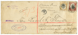 1905 1 SHILLING + 2d Canc. NUKUALOFA On REGISTERED Envelope (MEDICAL DEPARTEMENT) To ENGLAND. Rare Used Of 1 Shilling On - Tonga (...-1970)