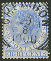 STRAITS SETTLEMENTS - NETHERLAND INDIES : STR. SETTLEMENTS 8c Canc. CHERIBON. RARE. Superb. - Other & Unclassified