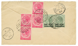 MALAYA - BALEK PULAU : 1892 1c(x2)+ 2c(x4) Canc. On Reverse Of REGISTERED Envelope From BALEK PULAU To ENGLAND. RARE. Su - Other & Unclassified