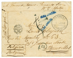 FERNANDO-POO - BOCOCO : 1893 CORREOS FERNANDO-POO + HABILITADOS 50 Cent PTA + "5" Tax Marking + Blue Cachet TAXE ANNULEE - Other & Unclassified