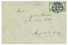 SPANISH COLONIES - ELOBY : 1914 GERMAN CAMEROONS 5pf(x2) Canc. UKOKO 26.7.14 On Envelope From ELOBY To GERMANY. Verso, G - Other & Unclassified