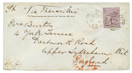 1865 6d(pl. 5) Canc. A25 + MALTA On Envelope To ENGLAND. Vvf. - Malta