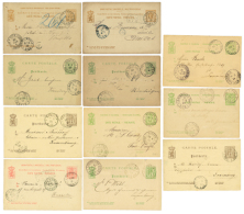 LUXEMBOURG : 1882/87 Lot 11 POSTAL STATIONERY Canc. POSTES RELAIS N°2(x2),4(x2),5,8,9(x2), 11(x2). Vvf. - Autres & Non Classés