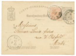 LUXEMBOURG : 1878 P./Stat 5c + 1c(fault) Canc. LUXEMBOURG + Rare Cachet IN METZ EINGEGANGEN To METZ. Vvf. - Autres & Non Classés