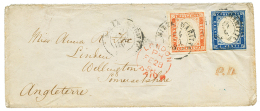 SARDINIA : 1858 20c + 40c Canc. NIZZA MARITTA On Envelope To ENGLAND. Vf. - Unclassified