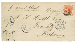 HONG-KONG : 1889 20c On 30c Canc. B62 + LIGNE N PAQ FR N°9 On REGISTERED Envelope To GERMANY. Vvf. - Other & Unclassified