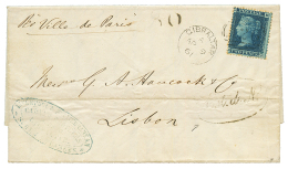 1861 2d Canc. A26 + GIBRALTAR + Oval EST.de.N. On Entire Letter To PORTUGAL. Scarce. Vf. - Gibraltar
