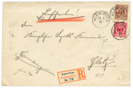 TOGO - VORLAUFER : 1897 10pf + 50pf Canc. KLEIN-POPO On REGISTERED Envelope To GLATZ. Superb. - Other & Unclassified