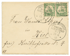GERMAN NEW GUINEA - S.M.S MÖWE" 1902 5pf(x2) Canc. KD MARINE SCHIFFSPOST N°7 On Envelope With Full Text Datelin - Other & Unclassified