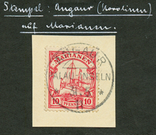 "ANGAUR On Stamp From MARIANEN" : MARIANEN 10pf Canc. ANGAUR (KAROLINEN) On Piece. Scarce. Vvf. - Other & Unclassified