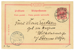 CAMEROONS - MALIMBA : 1890 VORLAUFER P./Stat 10pf Datelined 'MALIMBA" Canc. KAMERUN BIAFRAHÜSTE To GERMANY. Superb. - Other & Unclassified