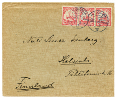 "OLUKONDA To FINLAND" : 1912 10pf(x3) Canc. OLUKONDA On Envelope To HELSINSKI (FINLAND). BPB Certificate(2000). Superb. - Other & Unclassified