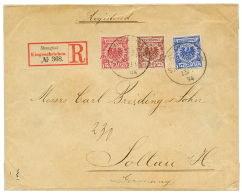 CHINA - VORLAUFER : 1894 10pf + 20pf + 50pf On REGISTERED Envelope From SHANGHAI To GERMANY. Signed BOTHE. Vvf. - Other & Unclassified