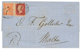 CONSTANTINOPLE : 1868 1p + 4d Canc. C + CONSTANTINOPLE(vers) On Entire Letter To MALTA. Vvf. - Other & Unclassified