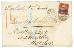 "PRINTED MATTER To SWEDEN" : 1865 1d Canc. 466 + LIVERPOOL On Entire Letter (CIRCULAR) To SWEDEN. Vvf. - Other & Unclassified