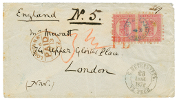 FINLAND : 1872 Pair 40p Canc. On Envelope To ENGLAND. Scarce. Vvf. - Other & Unclassified