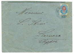 CYPRUS : 1898 RUSSIA 20k Canc. LLOYD AUSTRIACO XXI On Envelope To LARNACA(arrival On Reverse). RARE. Vvf. - Cyprus (...-1960)