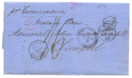BRAZIL : 1863 BRESIL ESTRAMADURE + FR/2F96c On Envelope With Text From RIO DE JANEIRO To UK. Vf. - Otros & Sin Clasificación