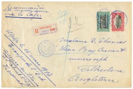 BELGIAN CONGO : 1917 10c Canc. BPCVPK N°4 + 15c Canc. KIGOMA On REGISTERED Military Envelope From UDJIJI Via LE CAP - Other & Unclassified