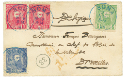 CONGO BELGE : 1894 5c + 10c(x2) + 25c Canc. BOMA On Envelope To BELGIUM. RARE. Superb. - Sonstige & Ohne Zuordnung