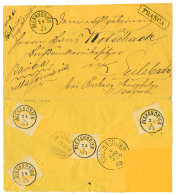 ALEXANDRIA : 1883 2 SOLDI(x4) Canc. ALEXANDRIEN On Reverse Of Envelope To BAVARIA. One Stamp Missing(right Corner Cut). - Other & Unclassified