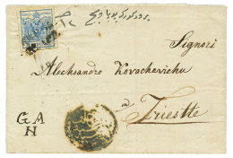 1854 AUSTRIA 9kr + Negativ Cachet On Entire Letter To TRIESTE. Verso, Disinfected Cachet BROOD. Vf. - Sonstige & Ohne Zuordnung