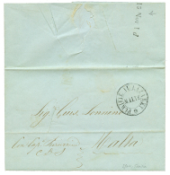 "SFAX TUNISIE" : 1840 PURIFIE AU LAZARET MALTE Sur Lettre PURIFIEE Avec Texte Daté "SFAX" Pour MALTA. Verso, Cach - Autres & Non Classés