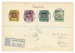 TOGO - ANGLO-FRENCH OCCUPATION : 1917 One Penny On 5pf + GOLD COAST 3d+ 6d+ 1 SHILLING Obl. LOME + Cachet De CENSURE(rar - Autres & Non Classés