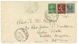 GRAND LIBAN Pour L' ANGOLA : 1924 0,50+ 1P + 2p50 Obl. BEYROUTH Sur Envelope(pd) à Pour Un Missionnaire Anglais & - Other & Unclassified