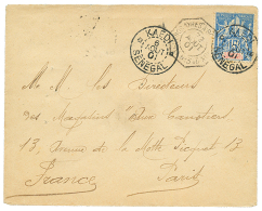 MAURITANIE - PRECURSEUR : 1901 SENEGAL 15c Obl. KAEDI SENEGAL Sur Enveloppe Pour PARIS. Superbe. - Other & Unclassified