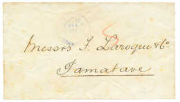 MADAGASCAR - BRITISH MAIL : 1891 Cachet Rare BRITISH MAIL ANTANANARIVO En Bleu Sur Enveloppe Pour TAMATAVE. Courier Int& - Sonstige & Ohne Zuordnung