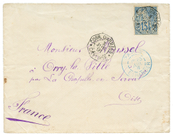 1891 COLONIE GENERALE 15c Obl. CORR. D'ARMEES CAYENNE Sur Enveloppe Pour La FRANCE. TTB. - Other & Unclassified