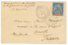 GUADELOUPE : 1897 15c Obl. CORR. D'ARMEES BASSE-TERRE Sur Enveloppe Pour La FRANCE. TTB. - Otros & Sin Clasificación