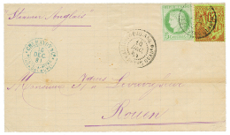 GUADELOUPE : 1881 CG Mixte 5c CERES + 20c ALPHEE DUBOIS Sur Lettre De POINTE-A-PITRE Pour ROUEN. TB. - Autres & Non Classés