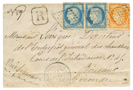 GUADELOUPE : 1877 CG CERES 40c + 25c(x2) Sur Enveloppe RECOMMANDEE De POINTE A PITRE Pour La FRANCE. TB. - Autres & Non Classés