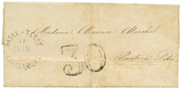 GUADELOUPE : 1863 Taxe 30 Fabrication Locale Sur Lettre Avec Texte De BASSE-TERRE. TTB. - Other & Unclassified