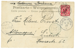 DAHOMEY : 1897 TOGO ALLEMAND 10pf Obl. KLEIN-POPO + GRAND-POPO DAHOMEY + Verso OUIDAH DAHOMEY + COTONOU Sur Magnifique C - Sonstige & Ohne Zuordnung