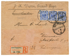 "WHYDAH Via Le TOGO ALLEMAND" : 1895 ALLEMAGNE 20pf(x3) Obl. LOME Sur Enveloppe RECOMMANDEE De WHYDAH Pour L' ALLEMAGNE. - Other & Unclassified