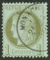 1c CERES Obl. T.16 MONACO. Rare Sur 1c. Signé BRUN. TB. - Autres & Non Classés