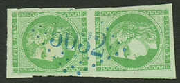 ALGERIE : Paire 5c BORDEAUX TTB Margé Obl. GC 5032 De GERYVILLE. RARE. Superbe. - Other & Unclassified