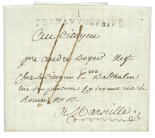 SMYRNE : 1798 1 FERNAY VOLTAIRE Sur Lettre Avec Texte De SMYRNE Pour MARSEILLE. A L' Intérieur Etiquette D' Achem - Sonstige & Ohne Zuordnung